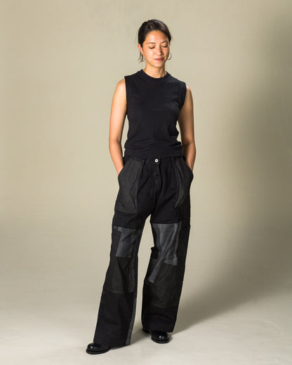 W'Menswear W'mens Tank - Black Cotton/Hemp - Standard & Strange