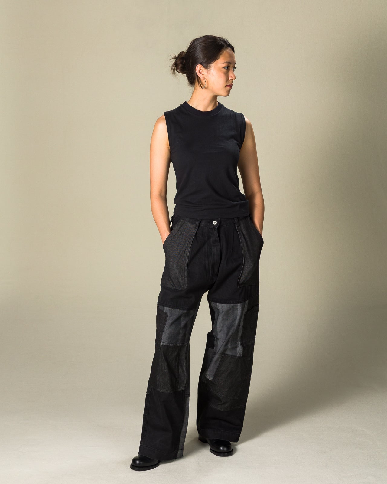 W'Menswear W'mens Tank - Black Cotton/Hemp - Standard & Strange