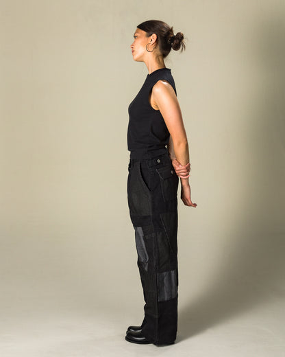 W'Menswear W'mens Tank - Black Cotton/Hemp - Standard & Strange