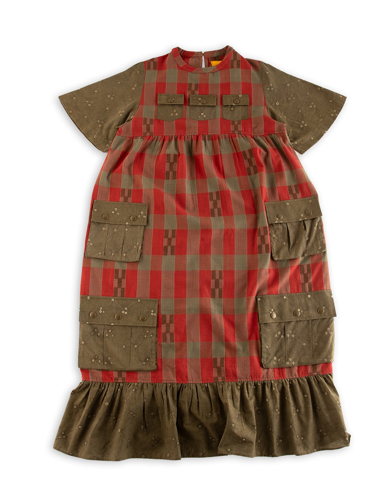 W'Menswear W'menswear x Kardo Summer Fortune Pocket Dress - Red/Green Cotton - Standard & Strange
