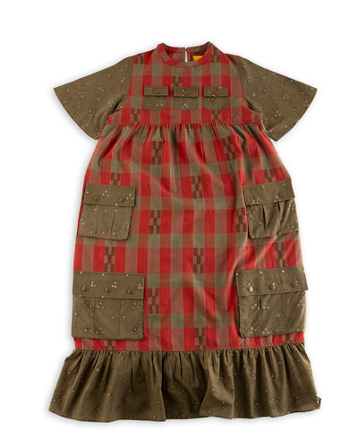 W'Menswear W'menswear x Kardo Summer Fortune Pocket Dress - Red/Green Cotton - Standard & Strange