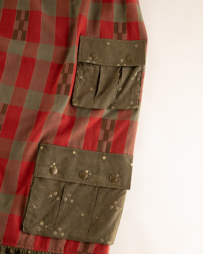 W'Menswear W'menswear x Kardo Summer Fortune Pocket Dress - Red/Green Cotton - Standard & Strange