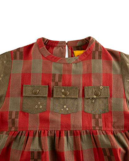 W'Menswear W'menswear x Kardo Summer Fortune Pocket Dress - Red/Green Cotton - Standard & Strange
