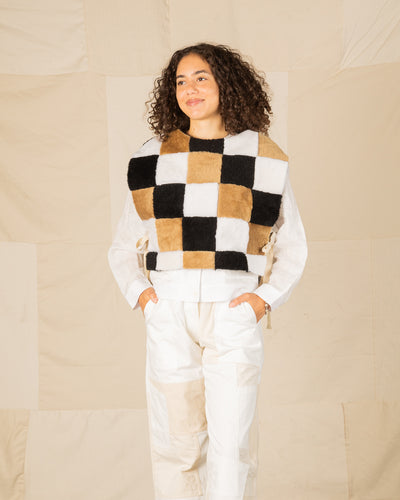 W'Menswear Freedom Sheepskin Vest - Multi - Standard & Strange
