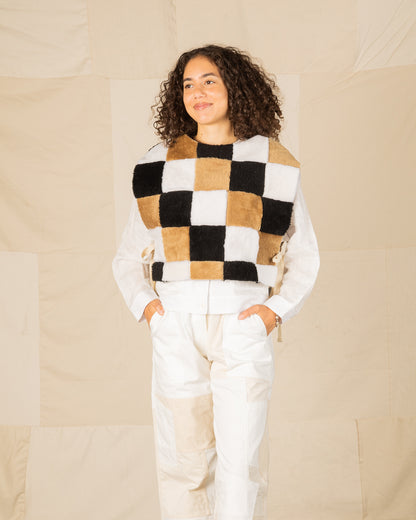 W'Menswear Freedom Sheepskin Vest - Multi - Standard & Strange