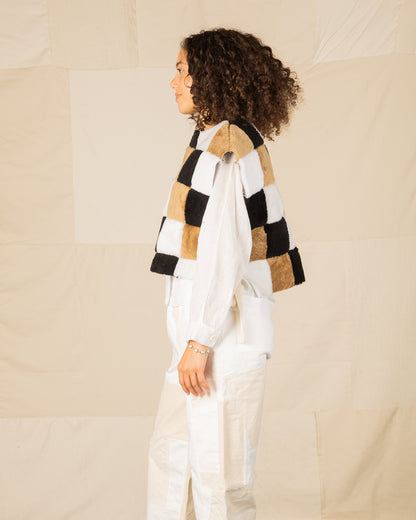 W'Menswear Freedom Sheepskin Vest - Multi - Standard & Strange