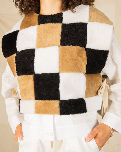 W'Menswear Freedom Sheepskin Vest - Multi - Standard & Strange