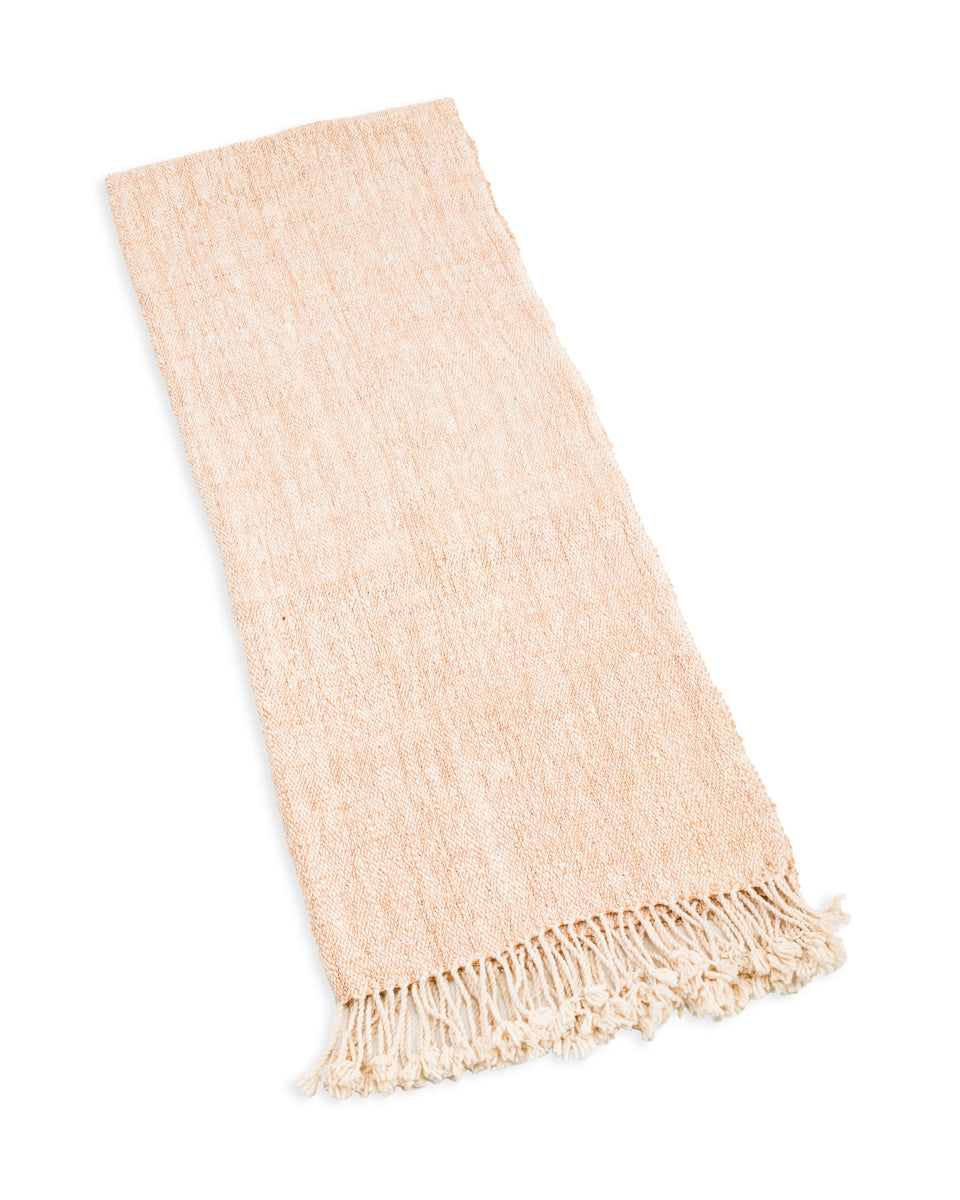 W'Menswear Handwoven Cotton Throw - White / Brown Large - Standard & Strange