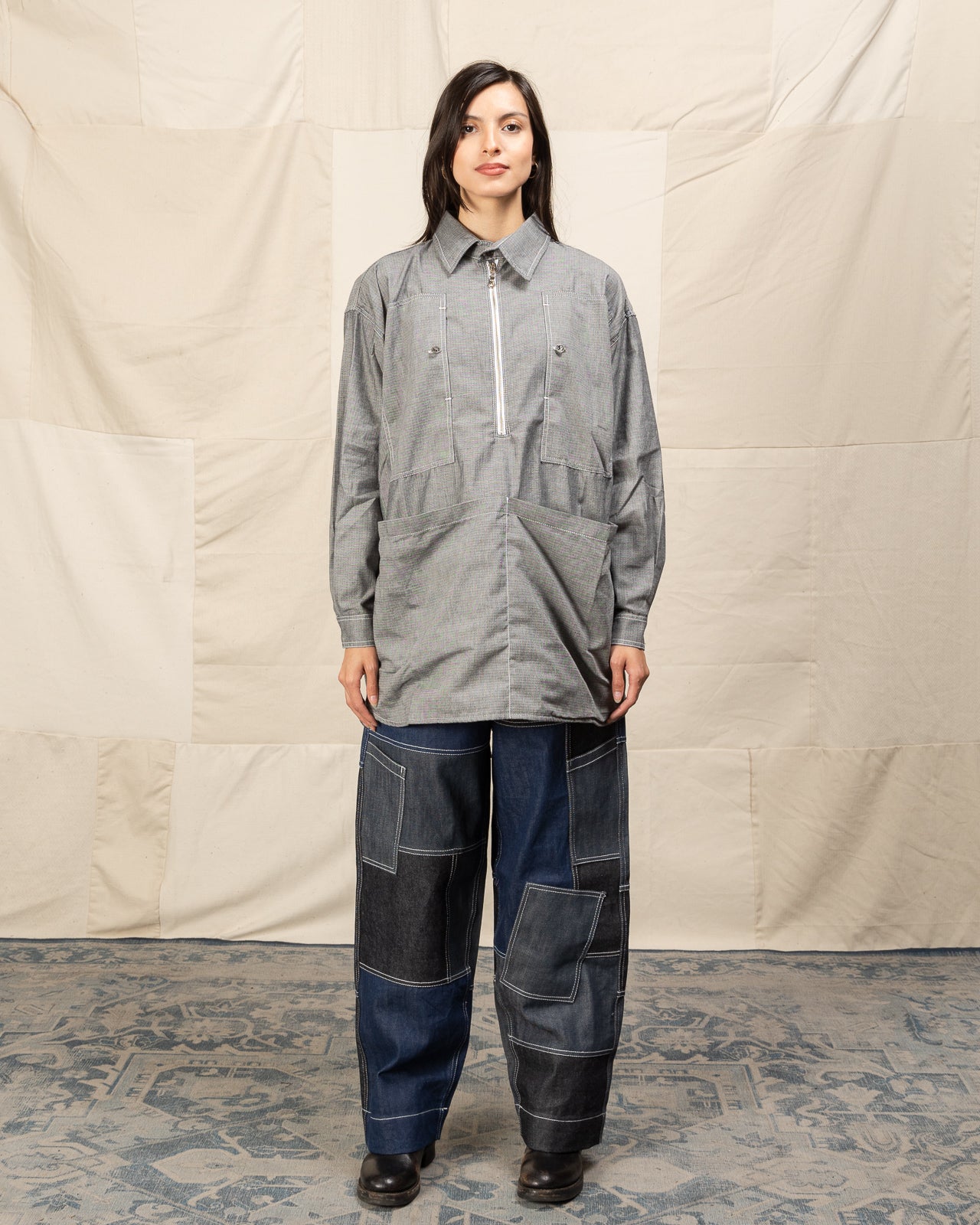 W'Menswear Mechanical Aid Shirt - Grey - Standard & Strange