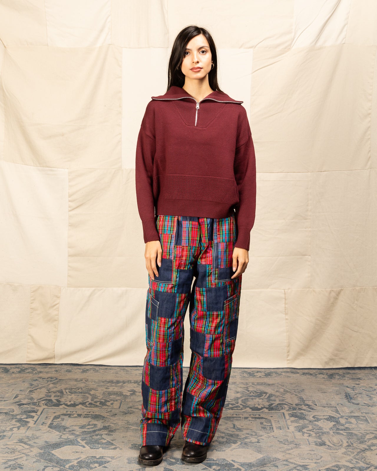 W'Menswear Track Sweater - Burgundy - Standard & Strange