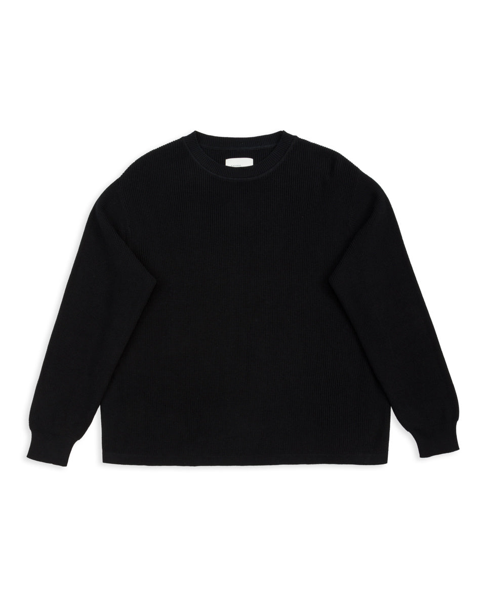 W'Menswear Waffle Pullover - Black - Standard & Strange