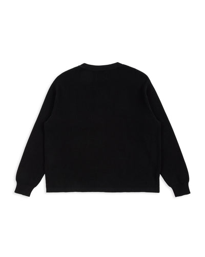 W'Menswear Waffle Pullover - Black - Standard & Strange