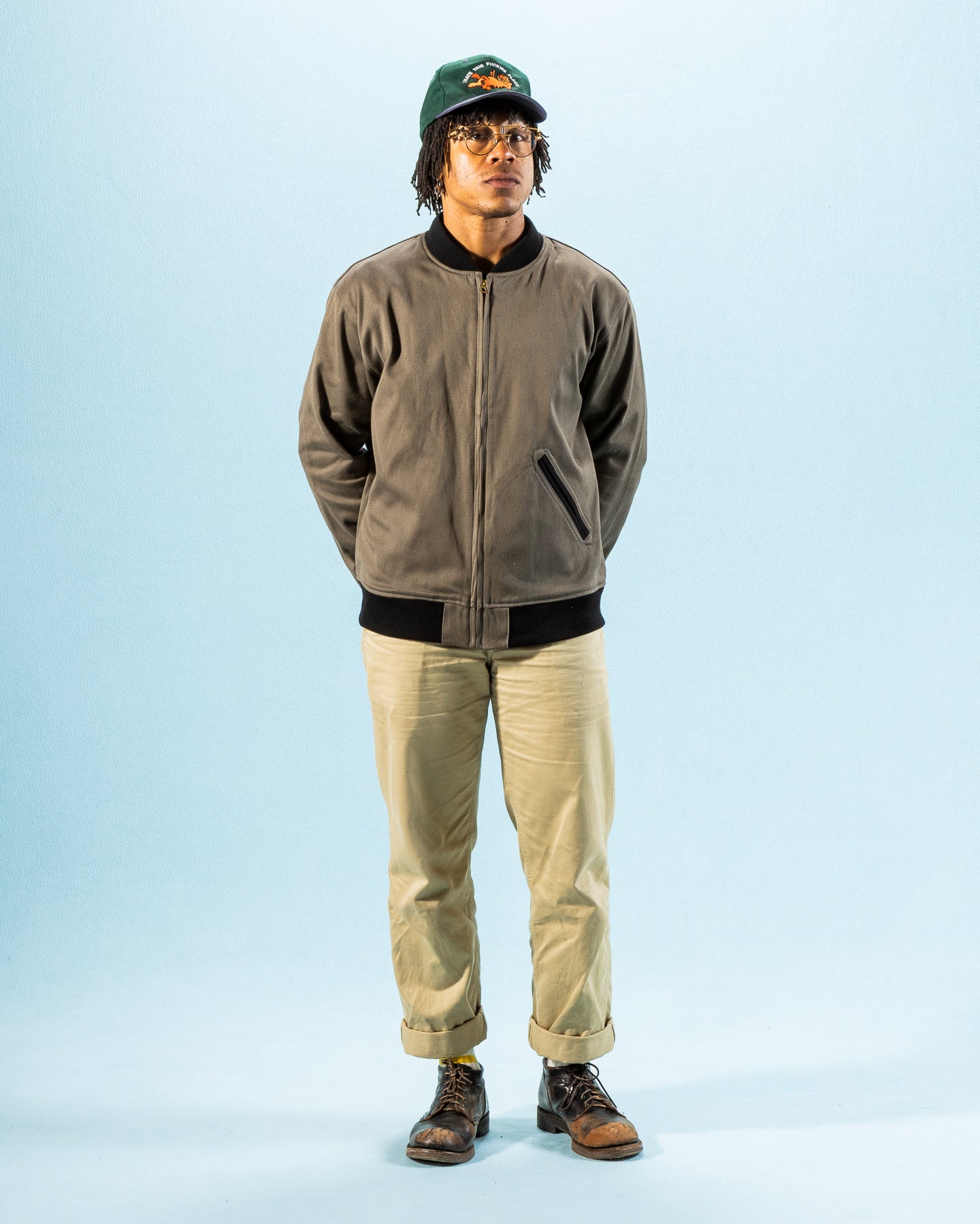 Warehouse Cadet's Varsity Jacket - Gray/Navy - Standard & Strange