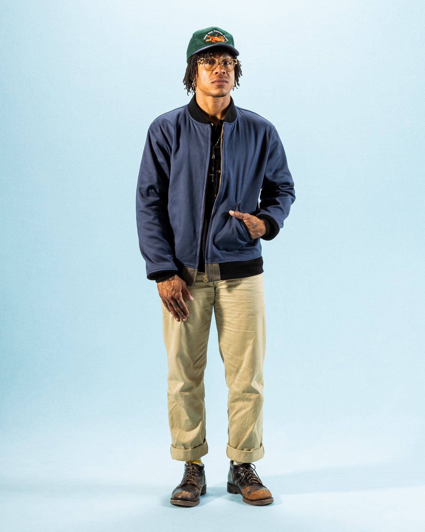Warehouse Cadet's Varsity Jacket - Gray/Navy - Standard & Strange