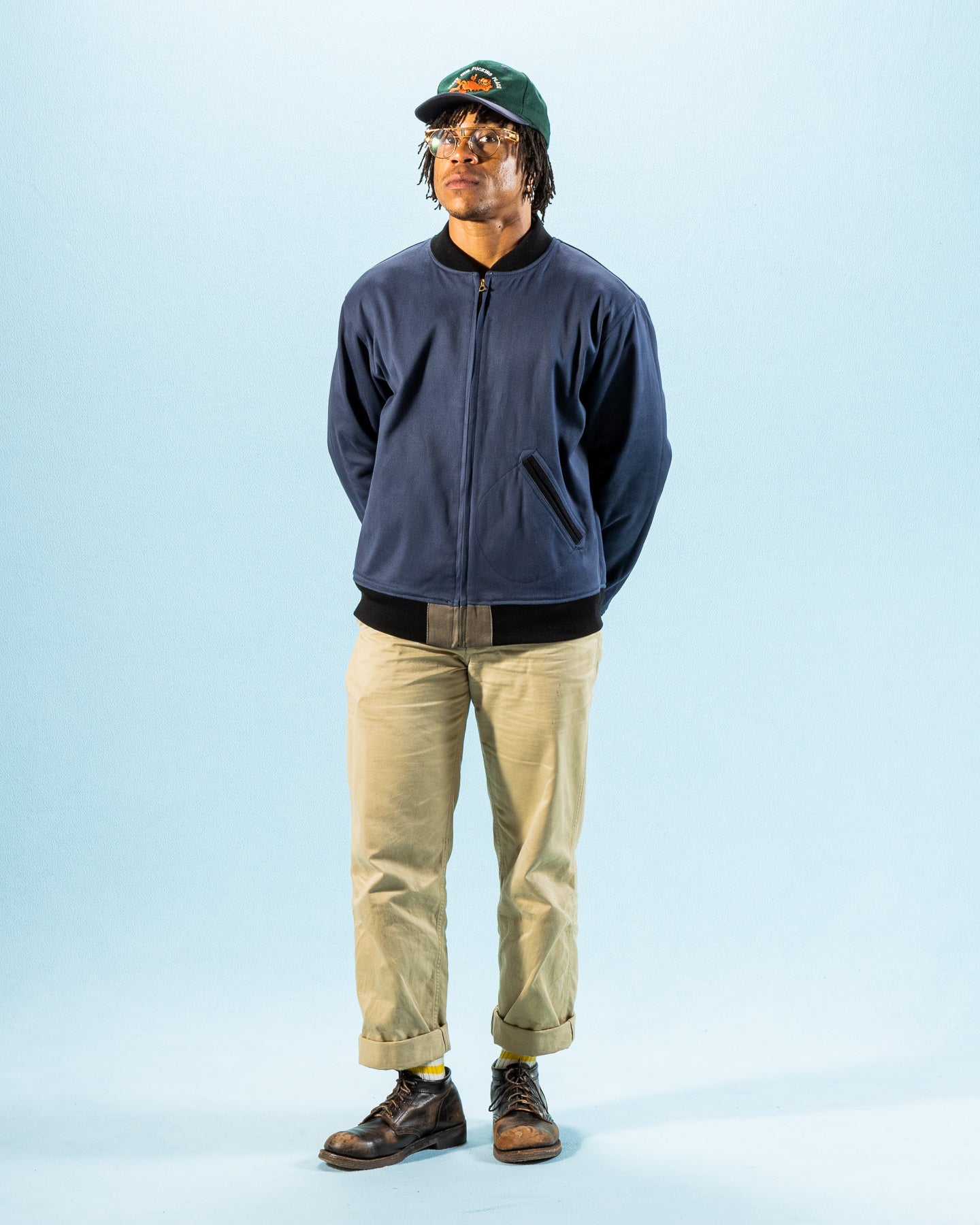 Warehouse Cadet's Varsity Jacket - Gray/Navy - Standard & Strange