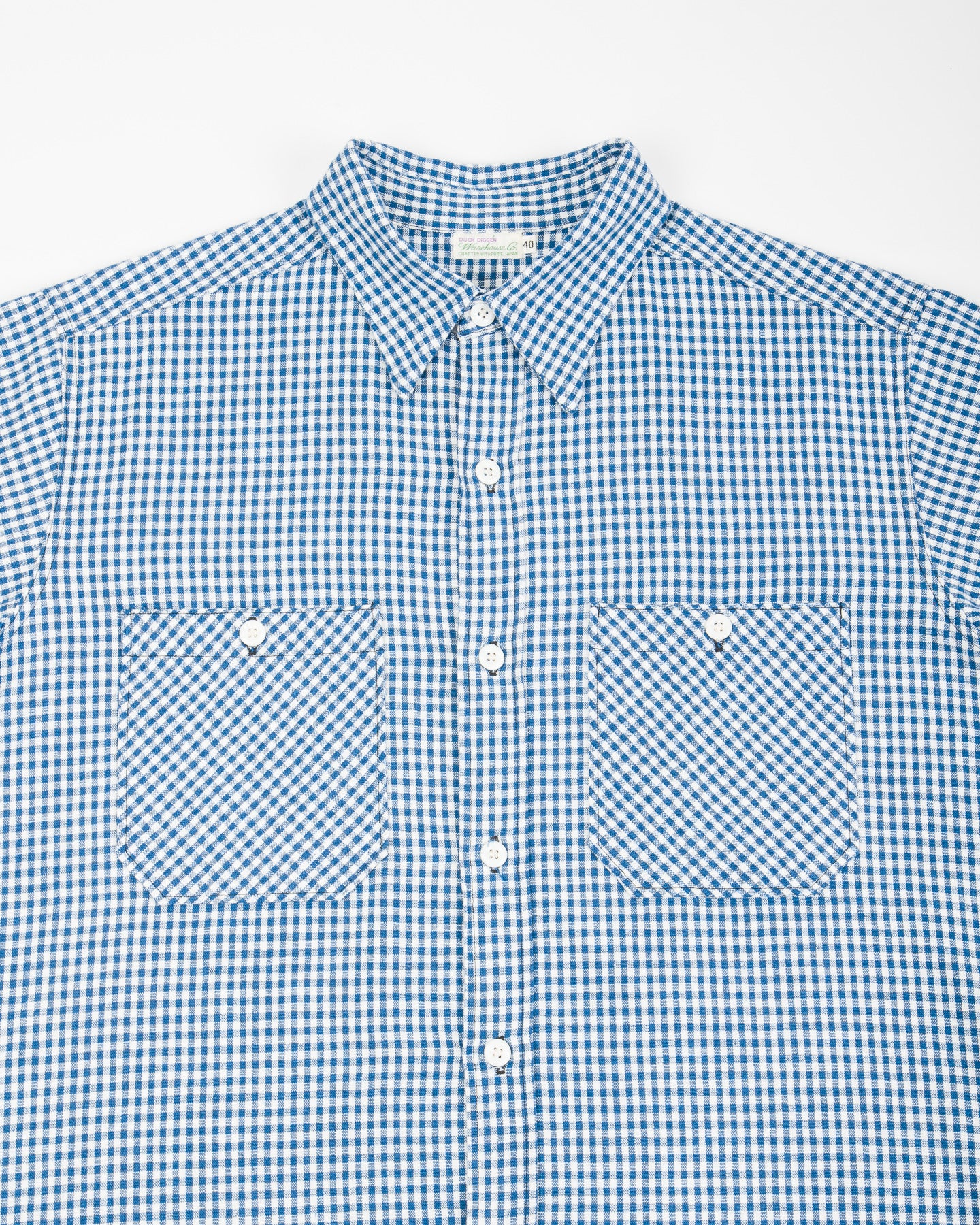 Warehouse Lot 3056 Check Work Shirt - Blue Gingham - Standard & Strange