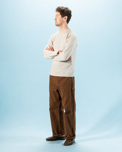 Warehouse Long Sleeve Crew Neck Tee - Oatmeal - Standard & Strange