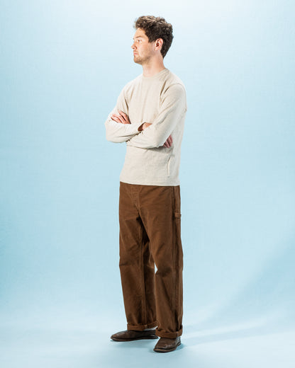 Warehouse Long Sleeve Crew Neck Tee - Oatmeal - Standard & Strange