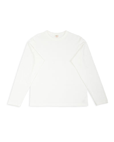 Warehouse Long Sleeve Crew Neck Tee - Off White - Standard & Strange