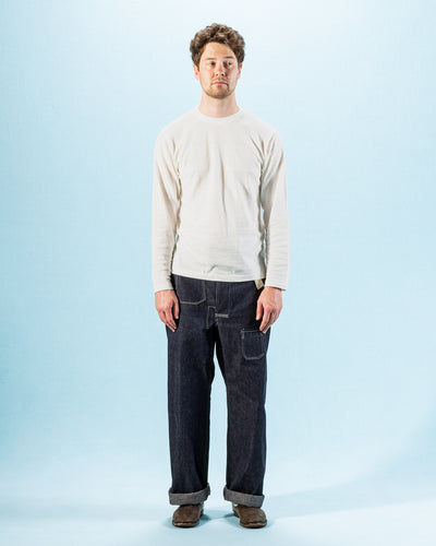 Warehouse Long Sleeve Crew Neck Tee - Off White - Standard & Strange