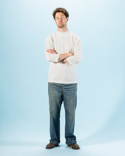 Warehouse Three Quarter Football Shirt - Off White - Standard & Strange