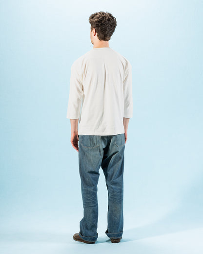 Warehouse Three Quarter Football Shirt - Off White - Standard & Strange