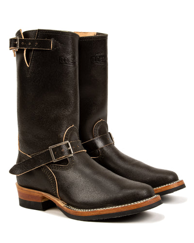 S&S x Wesco Quick Striker Engineer Boot - Olive Waxed Flesh
