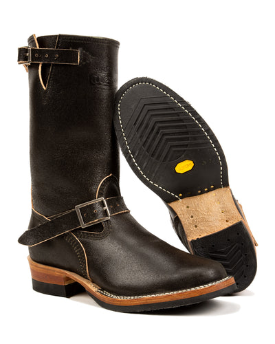 S&S x Wesco Quick Striker Engineer Boot - Olive Waxed Flesh