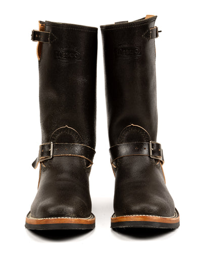 S&S x Wesco Quick Striker Engineer Boot - Olive Waxed Flesh