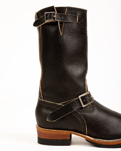 S&S x Wesco Quick Striker Engineer Boot - Olive Waxed Flesh