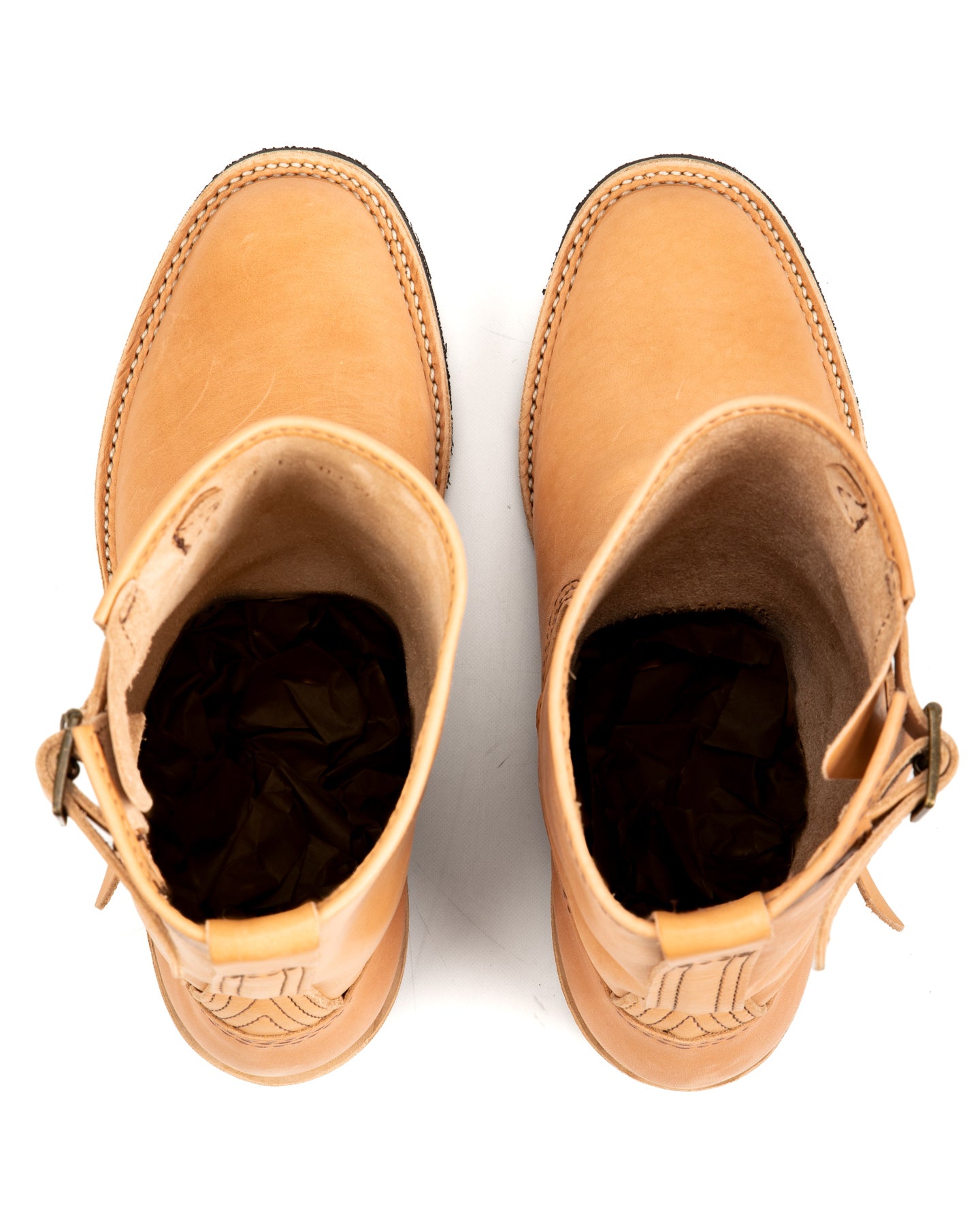 S&S x Wesco Van Cleef III Veg Tan Engineer Boot