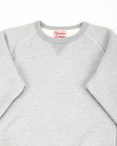 Wonder Looper Double Heavyweight French Terry Pullover Crewneck - Heather Grey - Standard & Strange