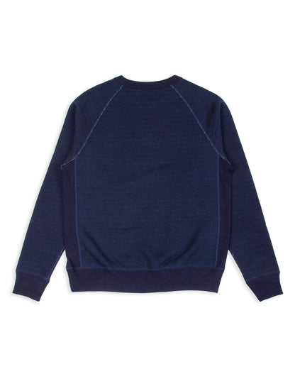 Wonder Looper Pullover Crewneck - Real Indigo Blanket Striped French Terry - Standard & Strange