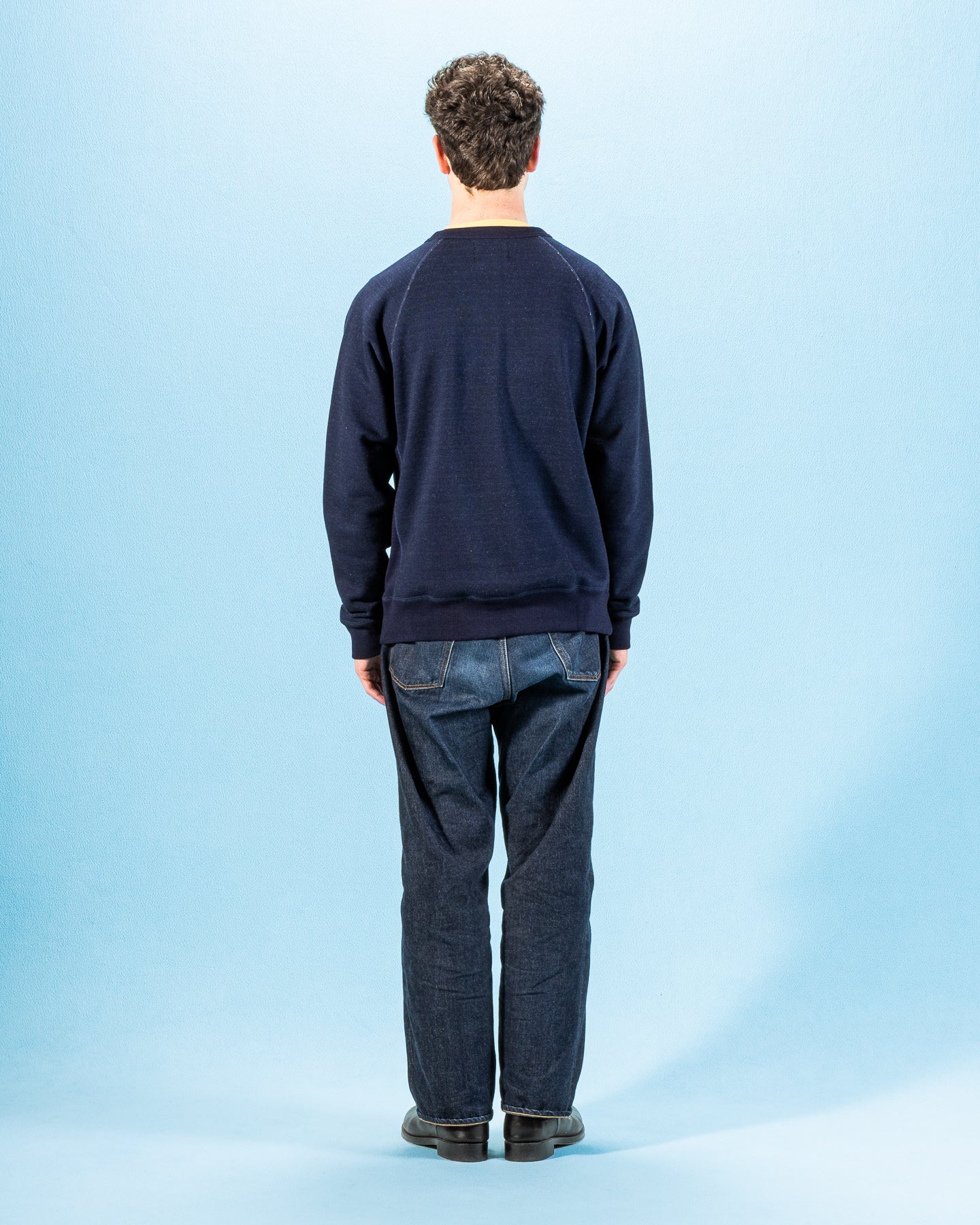 Wonder Looper Pullover Crewneck - Real Indigo Blanket Striped French Terry - Standard & Strange