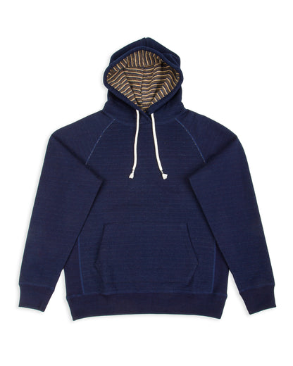 Wonder Looper Pullover Hoodie - Real Indigo Blanket Striped French Terry - Standard & Strange
