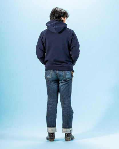 Wonder Looper Pullover Hoodie - Real Indigo Blanket Striped French Terry - Standard & Strange