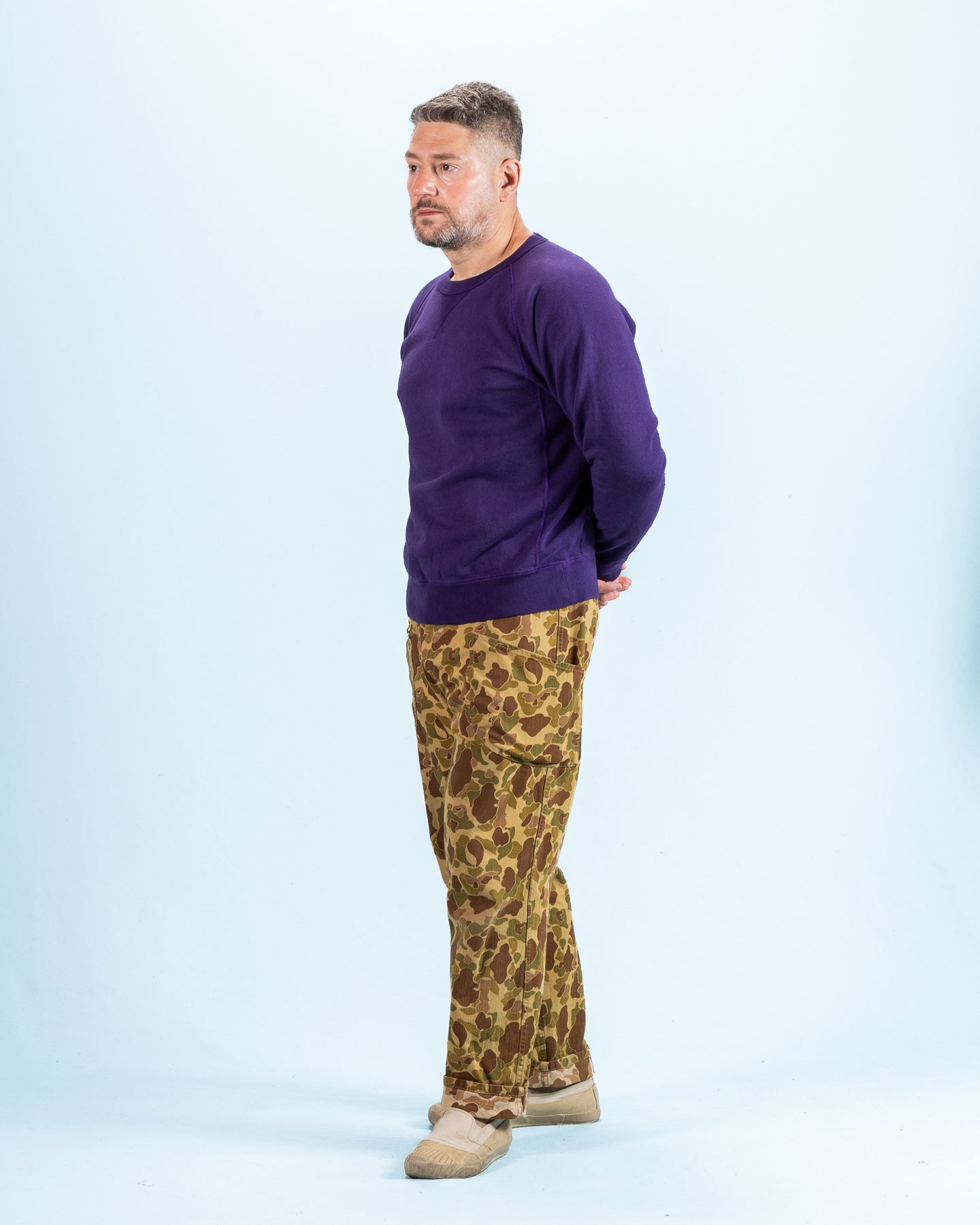 Wonder Looper Super Looper French Terry Pullover Crewneck - Purple - Standard & Strange