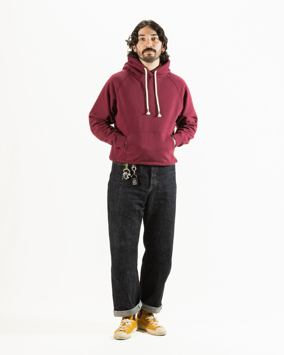 Super Looper French Terry Pullover Hoodie - Burgundy