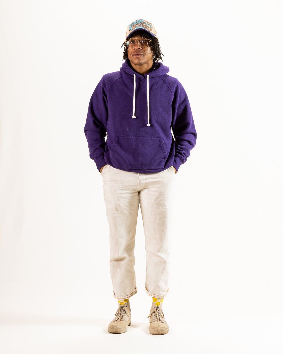 Super Looper French Terry Pullover Hoodie - Purple