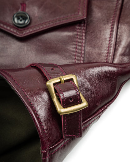 Y'2 Leather Aniline Horse Cossack Jacket (LB-143) - Cherry - Standard & Strange