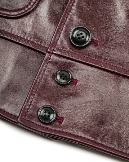 Y'2 Leather Aniline Horse Cossack Jacket (LB-143) - Cherry - Standard & Strange