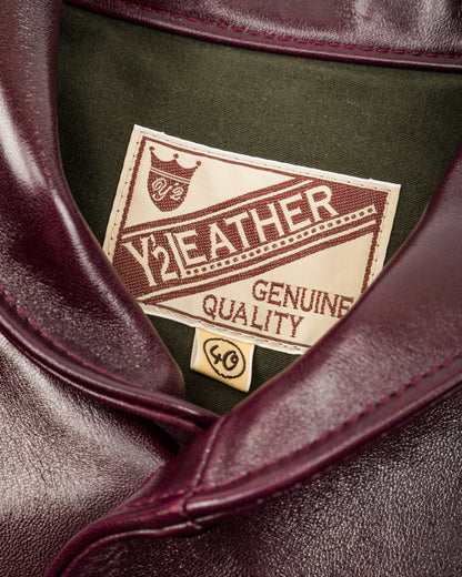 Y'2 Leather Aniline Horse Cossack Jacket (LB-143) - Cherry - Standard & Strange