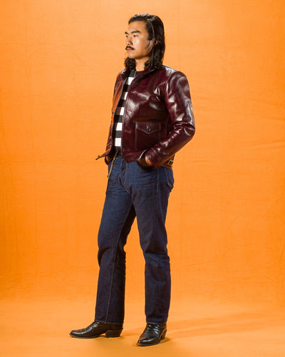 Y'2 Leather Aniline Horse Cossack Jacket (LB-143) - Cherry - Standard & Strange