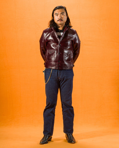 Y'2 Leather Aniline Horse Cossack Jacket (LB-143) - Cherry - Standard & Strange