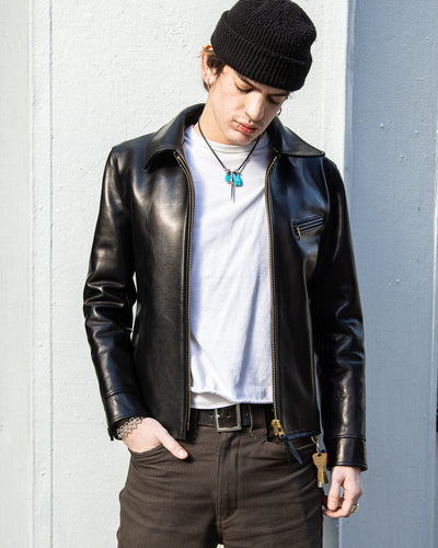 Y'2 Leather HV Horse Single Riders Jacket (HVR-42) - Black - Standard & Strange