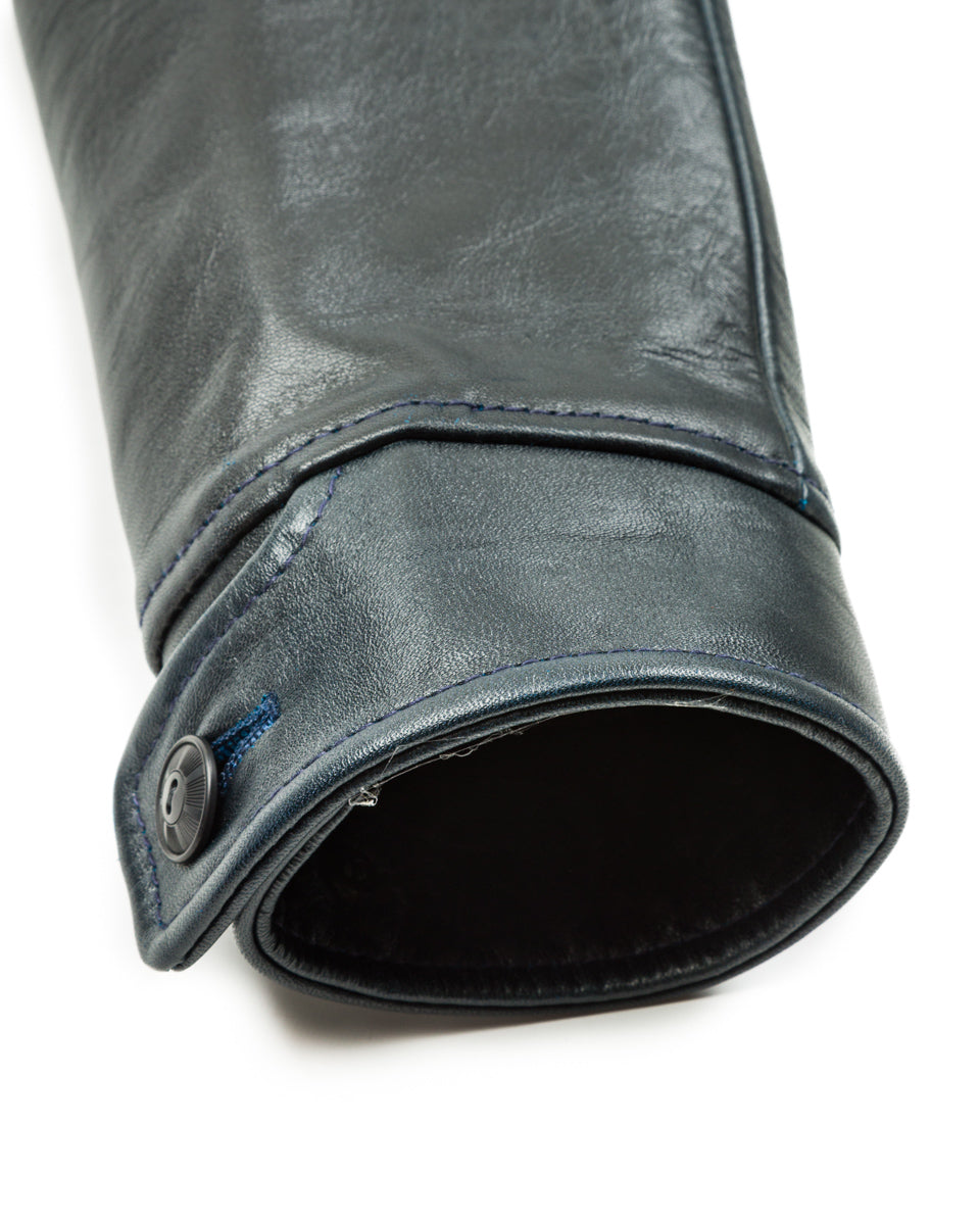 Y'2 Leather Hand Dyed Horsehide Double Rider Jacket (HR-56) - Navy - Standard & Strange