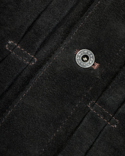 Y'2 Leather Horse Roughout WWII Type Jean Jacket (HSB-140-T) - Black - Standard & Strange