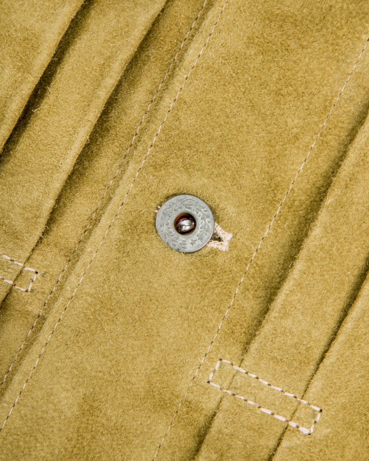 Y'2 Leather Horse Roughout WWII Type Jean Jacket (HSB-140-T) - Khaki - Standard & Strange