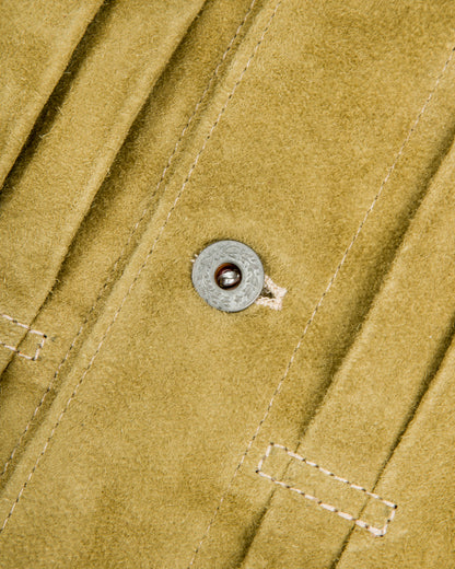 Y'2 Leather Horse Roughout WWII Type Jean Jacket (HSB-140-T) - Khaki - Standard & Strange