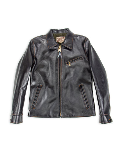 Y'2 Leather Indigo Dyed Horsehide Single Riders Jacket (IR-42) - Standard & Strange